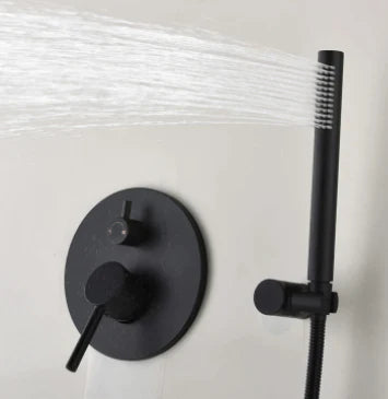 Matt Black Rain Fall Modern Concealed Shower Unit #201910 - Image 2
