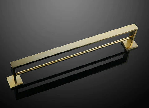 Brushed Gold Angular Bar Double Towel Rail #201863 - Image 3