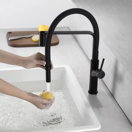 Matt Black Pull Out Kitchen Mixer #201799 - Image 5