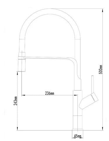 Matt Black Pull Out Kitchen Mixer #201799 - Image 7
