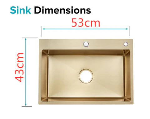 Gold Kitchen Sink #1601 - Image 4