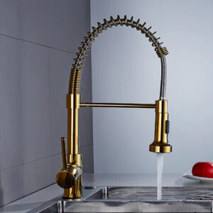 Arc Kitchen Mixer - Gold Spring