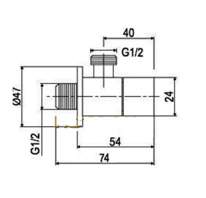 Matt Black Angle Valve #20131 - Image 5