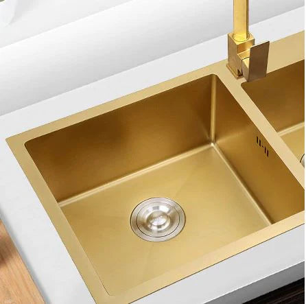 Gold Double Kitchen Sink #1602 - Image 2
