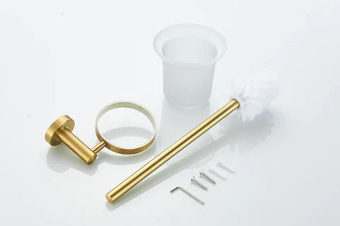 Brushed Gold Minimal Toilet Brush Holder #201874 - Image 3