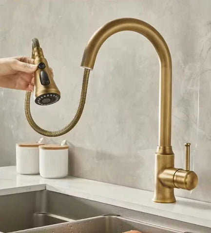 Brass Pull Out Kitchen Mixer #20259