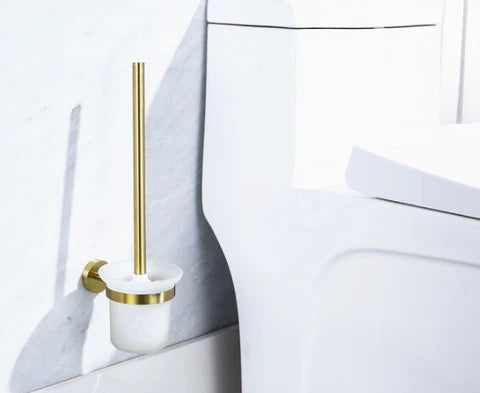 Brushed Gold Minimal Toilet Brush Holder #201874 - Image 2