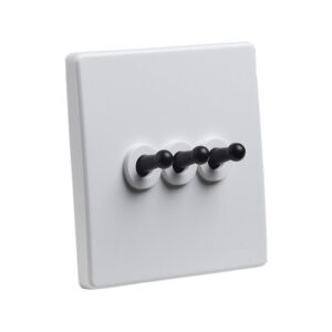 Classic White with black Toggle - 3 Levers