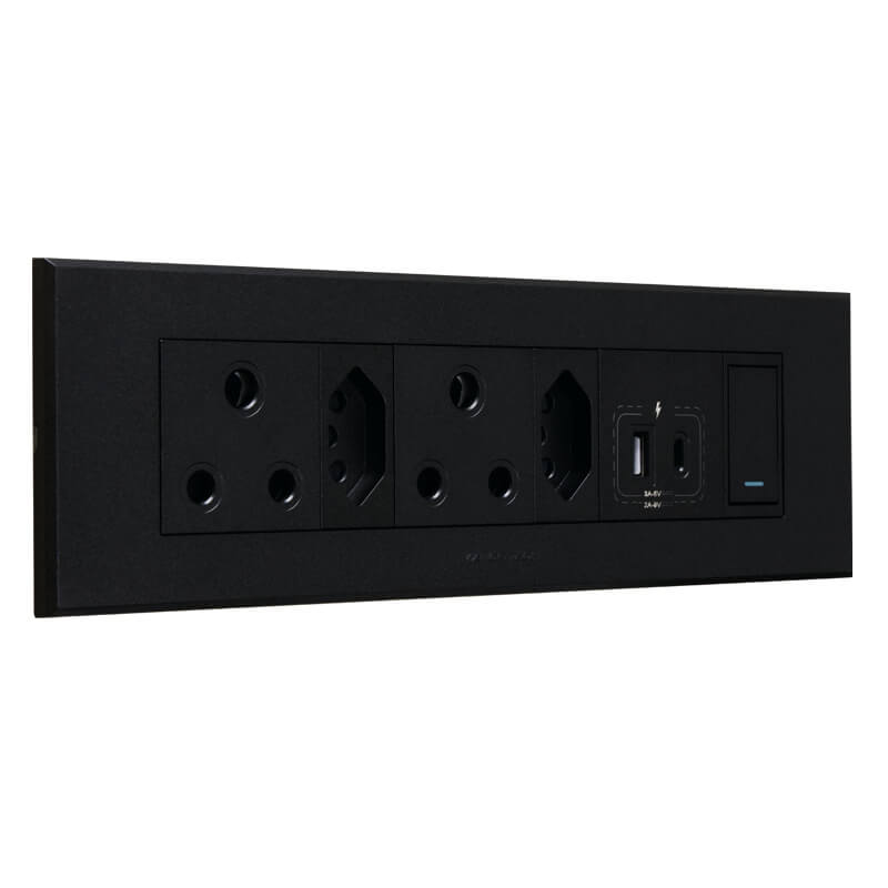 VETI 3 - Double RSA Sockets, Double RSA V-Slim, Combined USB A&C Socket Module - Image 3