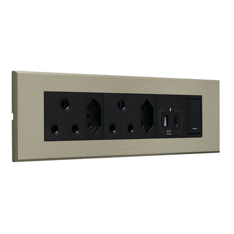 VETI 3 - Double RSA Sockets, Double RSA V-Slim, Combined USB A&C Socket Module - Image 4
