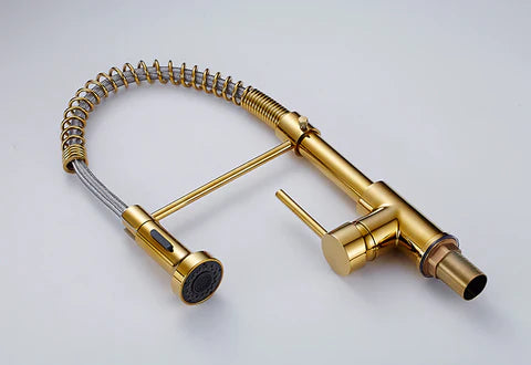 Gold Spring Arc Kitchen Mixer #201858 - Image 4