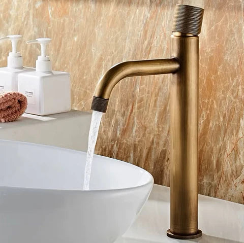 Tall Brass Basin Mixer #202517 - Image 2