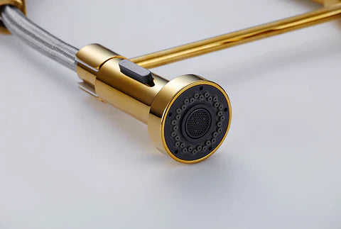 Gold Spring Arc Kitchen Mixer #201858 - Image 3