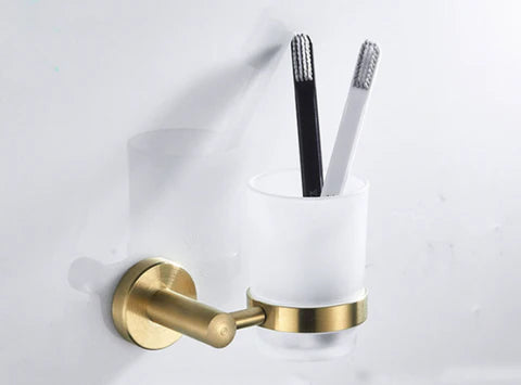 Brushed Gold Minimal Toothbrush Holder #201875 - Image 2