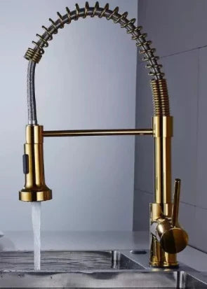 Gold Spring Arc Kitchen Mixer #201858 - Image 2