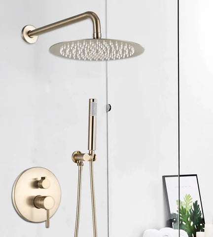 Brushed Gold Modern Concealed Shower with Hand Shower #20211 - Image 5