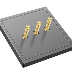 Luna Grey with Brass Toggle 3 levers