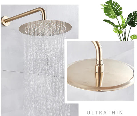 Brushed Gold Modern Concealed Shower with Hand Shower #20211 - Image 4