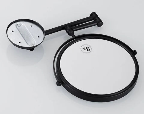 Double Sided Magnification Vanity Mirror Black- Wall Mount #201859 - Image 2