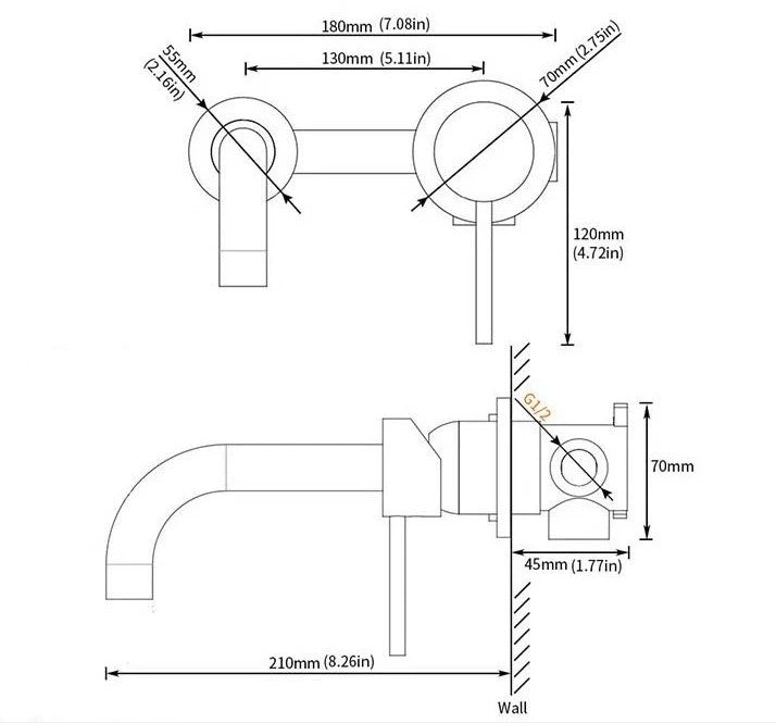 Brass Modern Basin Mixer - Image 3