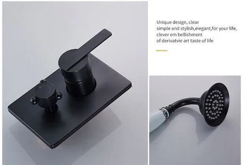 Oil Rubbed Black Shower Unit with Ceramic Hand Shower #20164 - Image 4