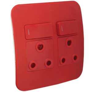 Veti 1 - Double Dedicated Red Socket With DP Switch