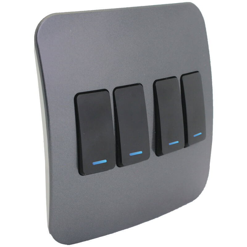 Four Lever One-Way Black Switch with Locator - Image 3