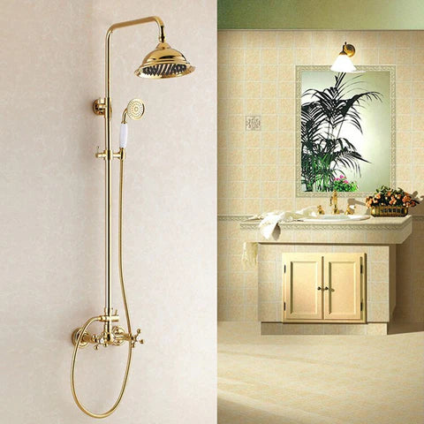 Polished Gold Wall Mounted Shower #20220 - Image 7