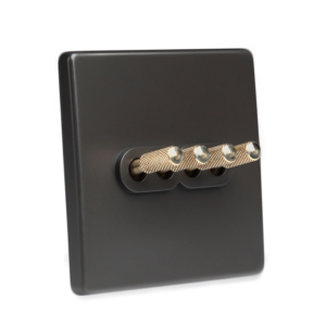 Tex Grey With Brass Toggle 4 Levers