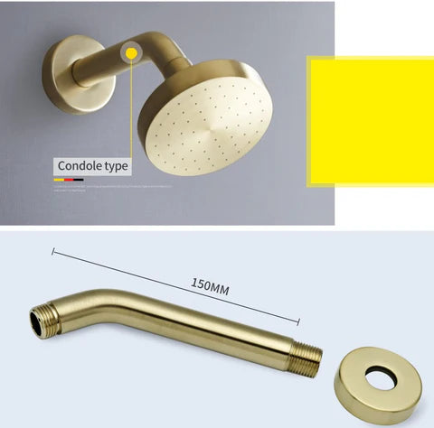 Brushed Gold Shower Mixer #202346 - Image 2