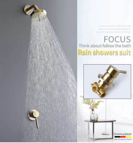Brushed Gold Shower Mixer #202346 - Image 9