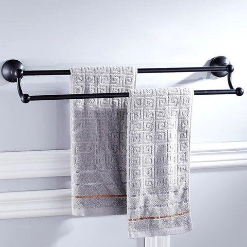 Black Antique Double Towel Rail #20195 - Image 2