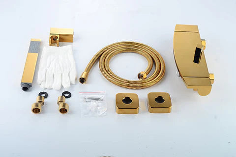 Modern Shiny Gold Bath Mixer #202339 - Image 8