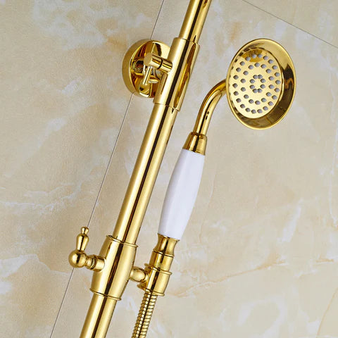 Polished Gold Wall Mounted Shower #20220 - Image 3