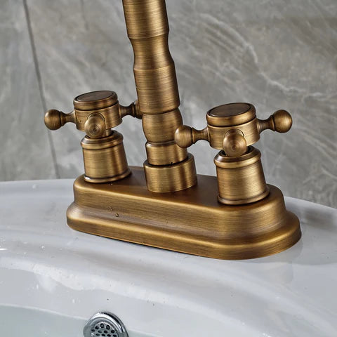 Brass Deck Mounted Basin Mixer #201751 - Image 2