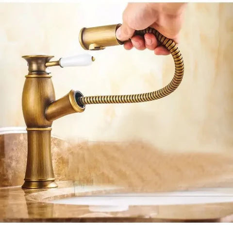 Brass Pull Out Basin Mixer #202437 - Image 3