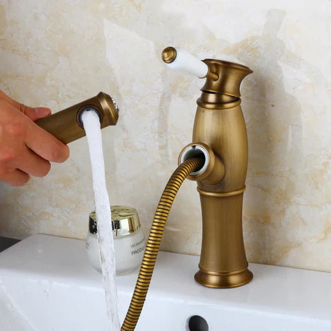 Brass Pull Out Basin Mixer #202437 - Image 4
