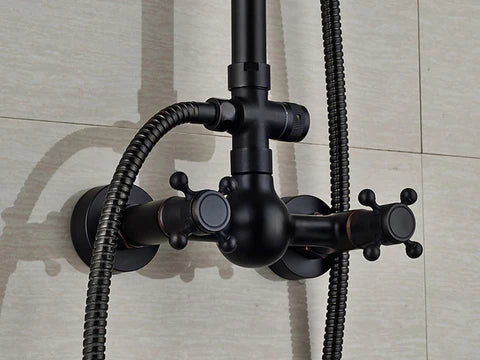 Oil Rubbed Black Antique Wall Mounted Shower #201718 - Image 2