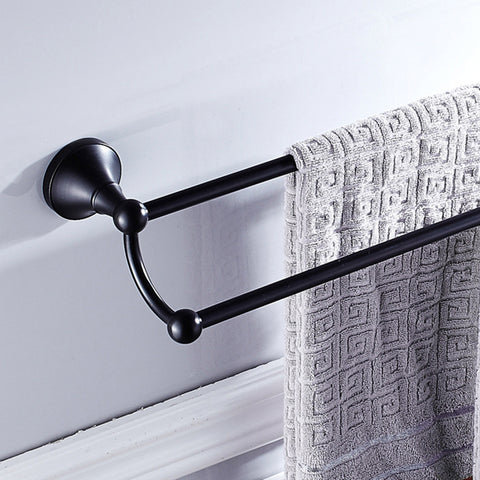 Black Antique Double Towel Rail #20195 - Image 3