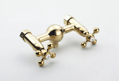 Polished Gold Wall Mounted Shower #20220 - Image 6