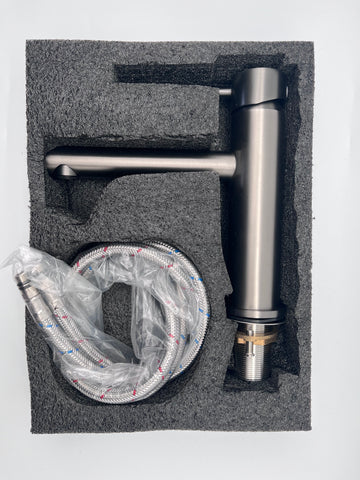 Gunmetal Grey Short Basin Mixer #202405 - Image 3