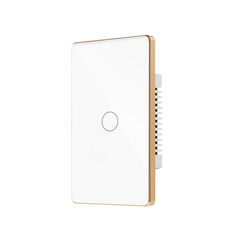Lux - Wifi Smart Touch Switch with Gold Trimming- Black/White - Image 2