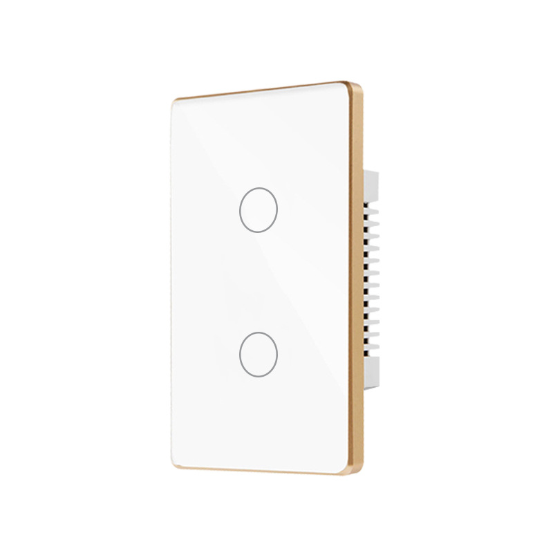 Lux - Wifi Smart Touch Switch with Gold Trimming- Black/White - Image 3