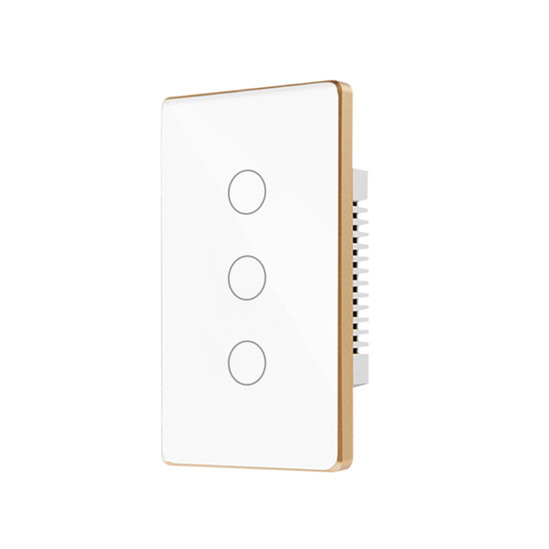 Lux - Wifi Smart Touch Switch with Gold Trimming- Black/White - Image 4