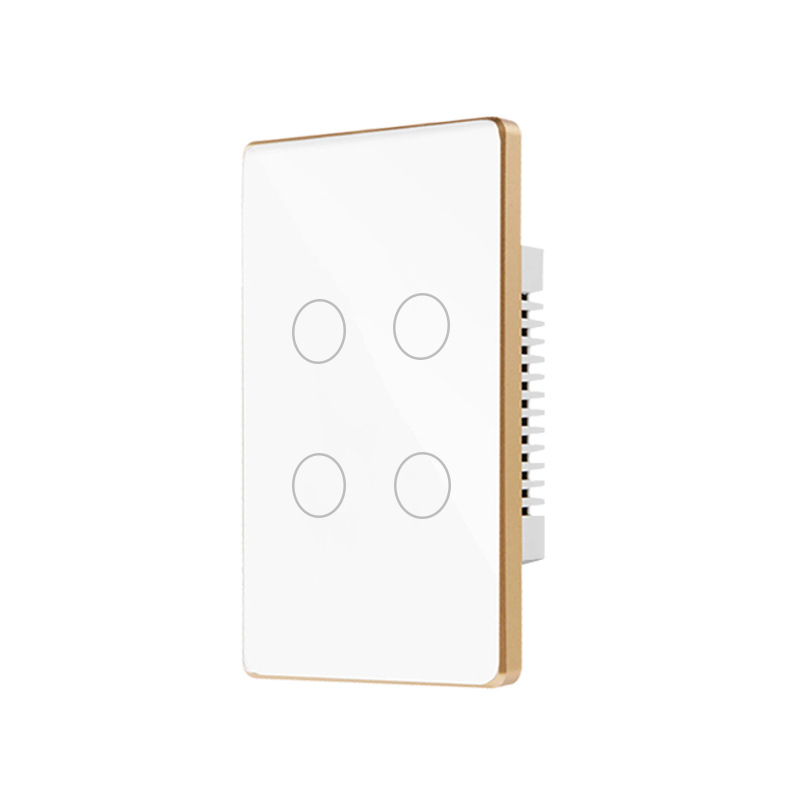 Lux - Wifi Smart Touch Switch with Gold Trimming- Black/White - Image 5