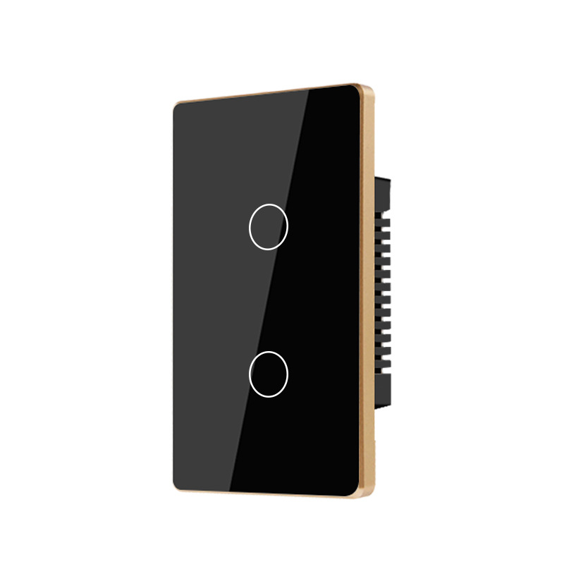 Lux - Wifi Smart Touch Switch with Gold Trimming- Black/White - Image 7