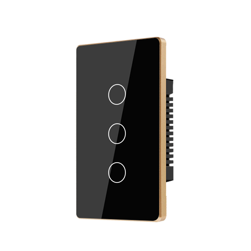 Lux - Wifi Smart Touch Switch with Gold Trimming- Black/White - Image 8