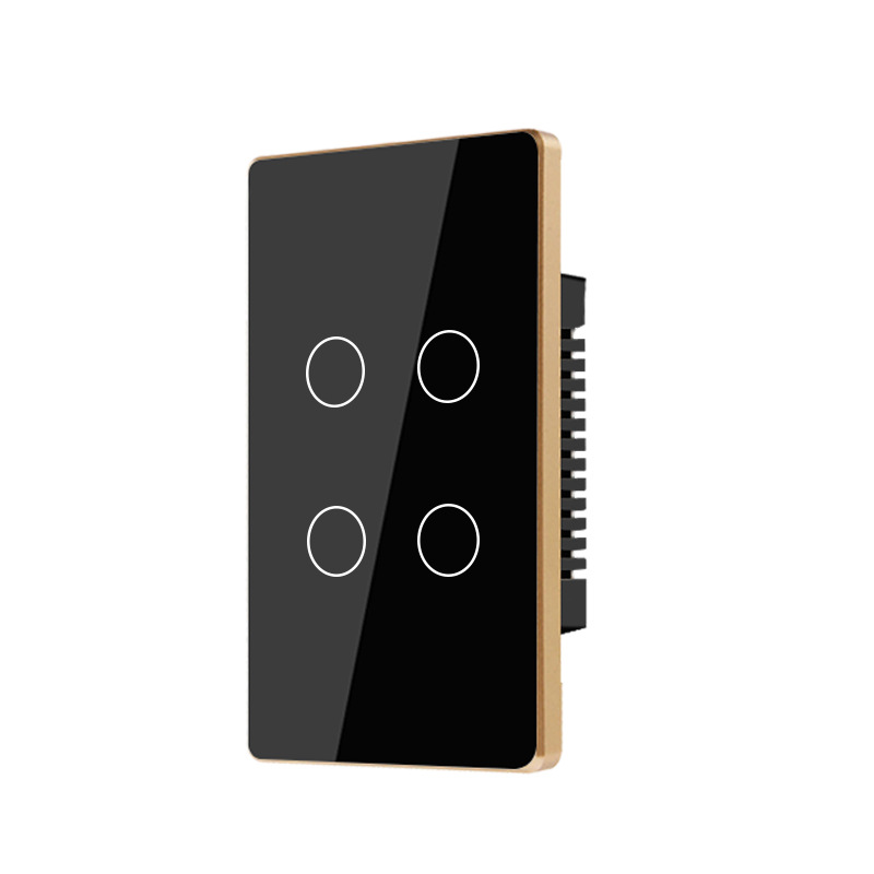 Lux - Wifi Smart Touch Switch with Gold Trimming- Black/White - Image 9