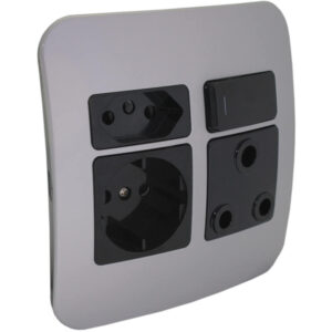 Round 2 Pin Plug Wall Socket