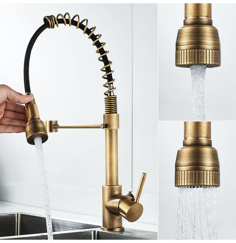 Brass Kitchen Spring Mixer #202352 - Image 2